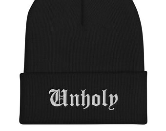 Unholy Beanie, Embroidered