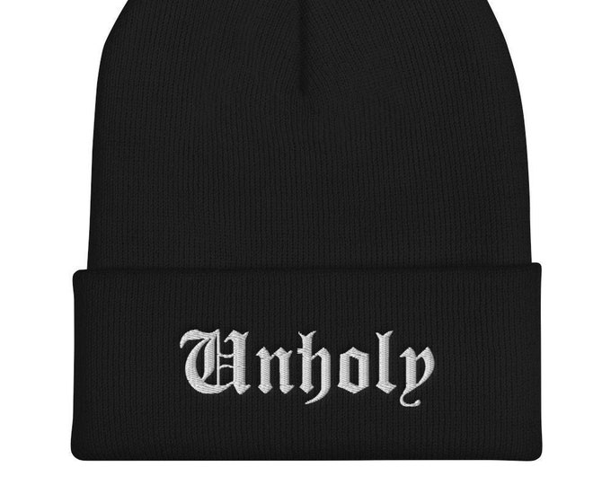 Unholy Beanie, Embroidered