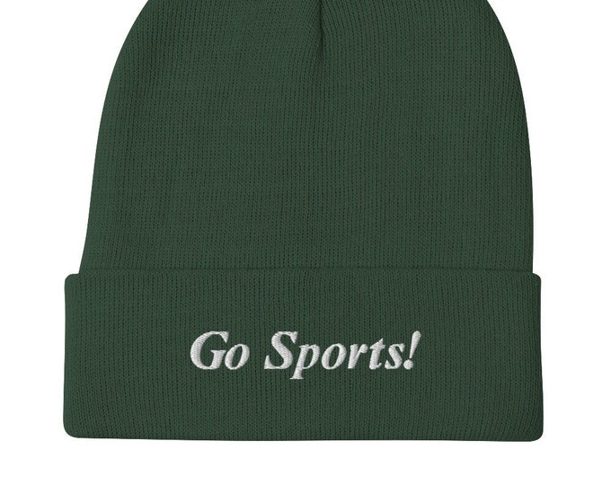 Go Sports! Embroidered Beanie