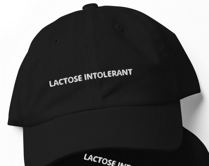 Lactose Intolerant Dad Hat Embroidered Minimalist Dad Hat