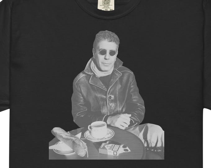 Anthony Bourdain Café Graphic T-Shirt | Vintage Food Travel Tee