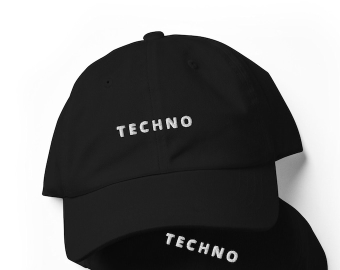 Techno Dad Hat Embroidered Minimalist Dad Hat