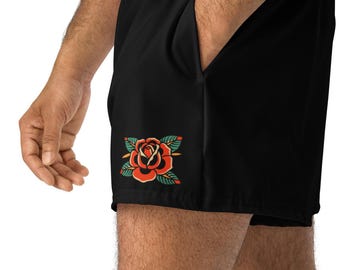 American Traditional Rose Unisex Athletic Shorts / Swim Shorts