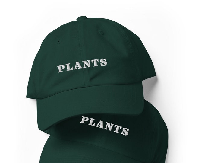 Plants Dad Hat., Embroiderd Dad Hat