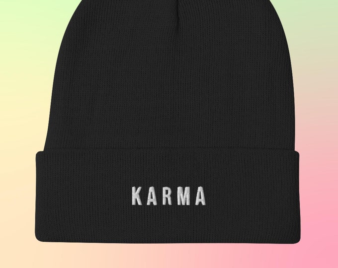 Karma Beanie, Embroidered