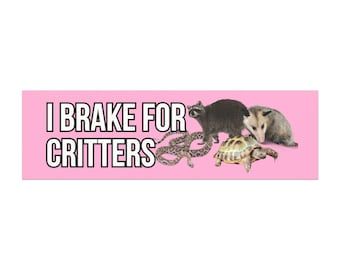 I Brake For Critters Funny Car Magnets