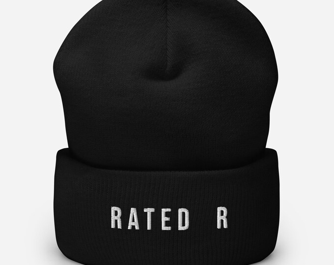 Rated R Beanie, Embroidered