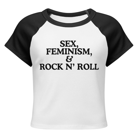 Sex Feminism and Rock & Roll Women’s micro rib raglan baby tee