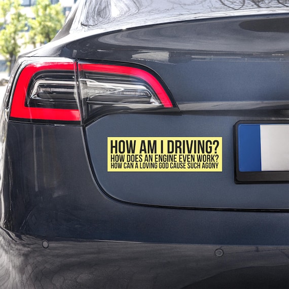 How am I Driving Funny Car Magnet