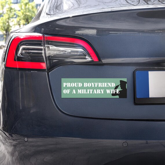 Proud Boyfriend of a Military Wife Car Magnet