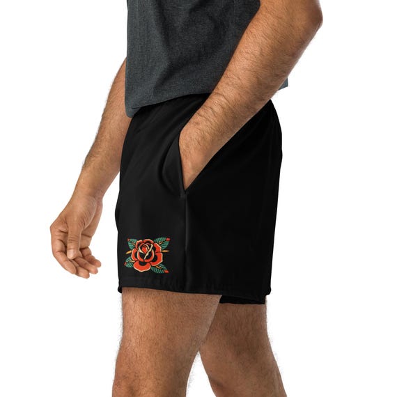 American Traditional Rose Unisex Athletic Shorts / Swim Shorts