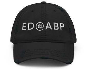 ED@ABP Embroidered Distressed Dad Hat