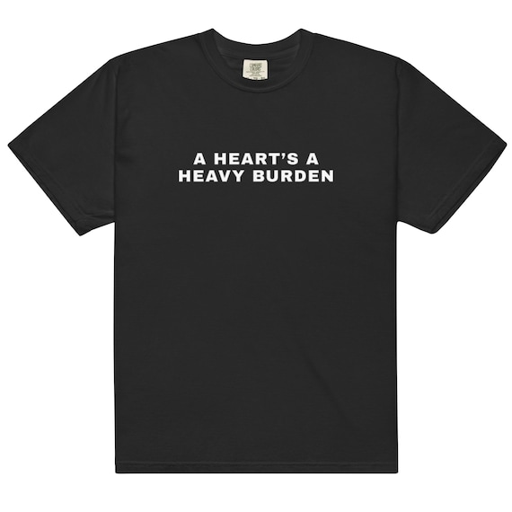 A Heart’s a Heavy Burden Shirt – Comfort Colors Unisex Tee, Soft Vintage Graphic T-Shirt, Anime Aesthetic, Cottagecore Gift