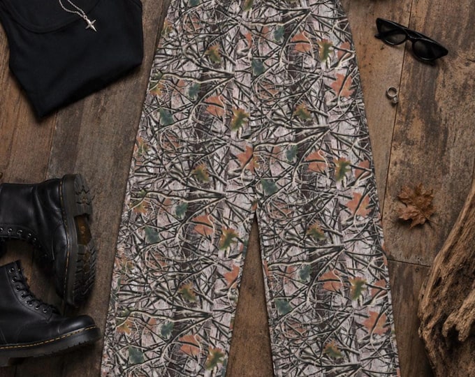 Realistic Camo Wide-Leg Pants