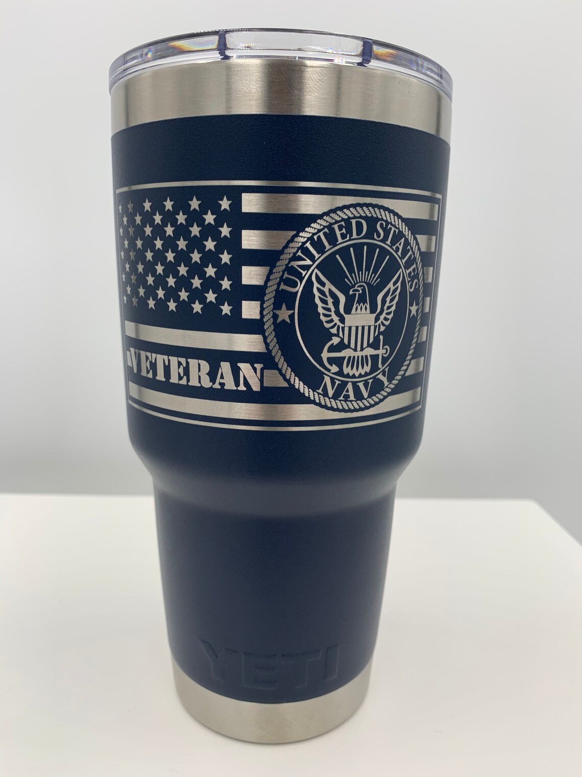 U.S. Navy Veteran Powder Coated YETI Tumbler US Navy YETI Etsy