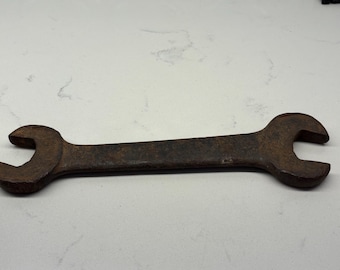 Antique Double Open-End Wrench - Vintage Industrial Tool Decor