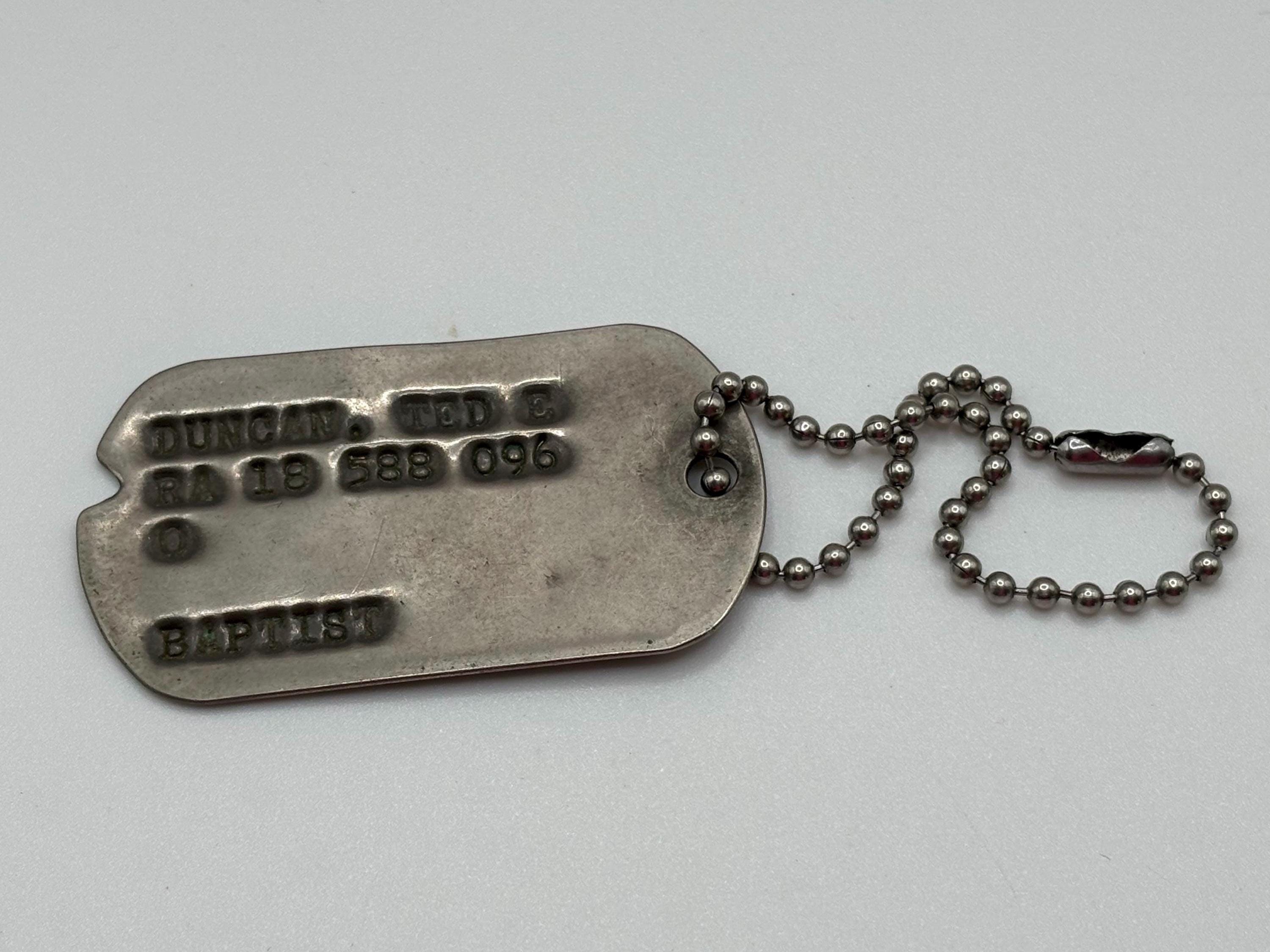 Authentic Vintage Military Dog Tag - 1960s Era With Ball Chain - Etsy