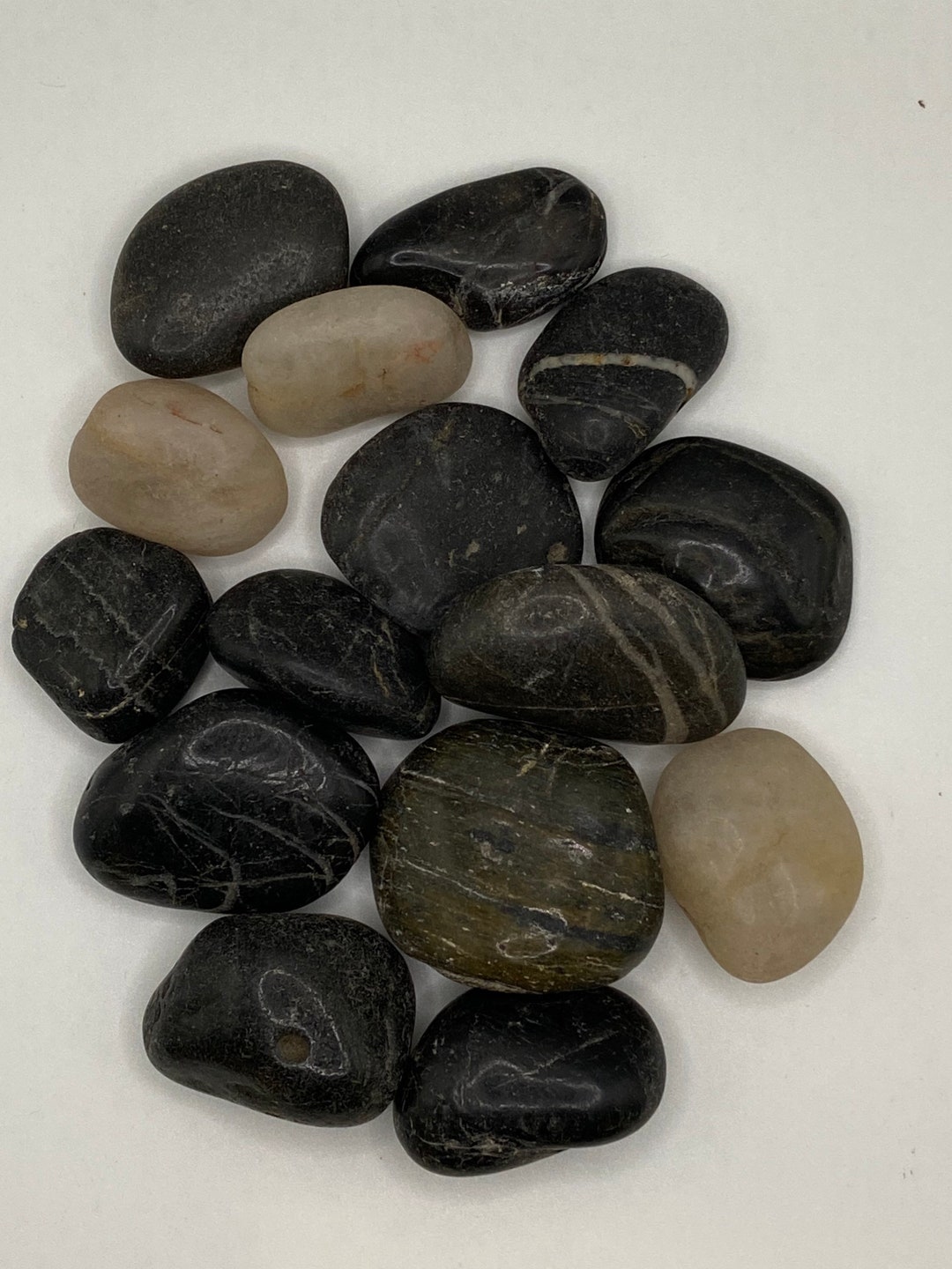 Natural River Rock Collection - 15 Decorative Polished Stones - Mixed ...