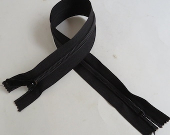 Zippers Vintage 15.5 Inch Coil Zipper Closed End Zipper Black 15CCE