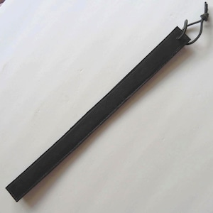 Leather Ruler Paddle: Black, 15-1/4&quot; Ruler, Handcrafted USA