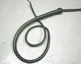 Leather Single Tail, 36" Black, Unisex, Hand crafted USA