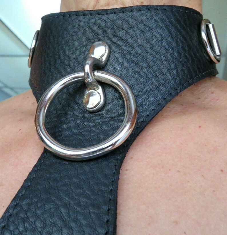 Collar Leather Collar Story of O Black Collar BDSM Gothic Etsy