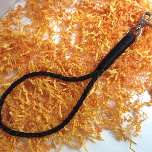 Leather Quirt: Braided Rug Beater with Trigger Snap, Hand Crafted