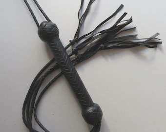 Cat O' Nine Tails, Leather 32" Braid Lash Flogger Handcrafted