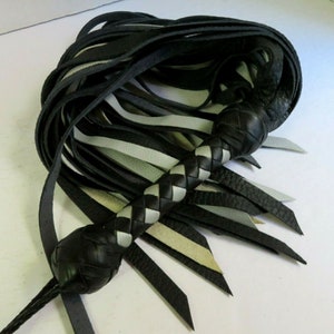 Black BDSM Buffalo Flogger - Leather Flogger and Bondage Spanking Gear –  Luxurious Bliss
