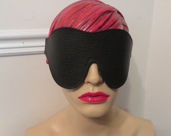 Fur Lined Real Leather Blindfold