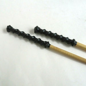 Cane Rattan Cane with Black Spiral Handle, 29.5&quot; x 1.5&quot; Rattan Cane Unisex Handcrafted