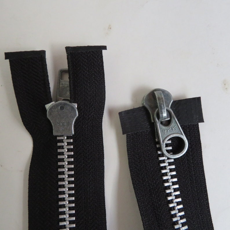 Lot of 3 YKK #4 4mm Heavy Duty Closed-End White Zippers w// Gold Metal Teeth 3.5/"