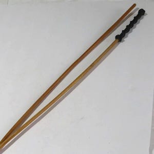 Cane Rattan Cane with Black Spiral Handle, 30.5&quot; x 3/16&quot; Rattan Cane Unisex Handcrafted USA