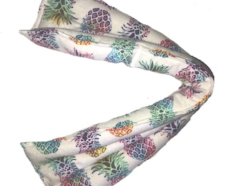 Sunflower DesignYou Pick Scent Neck Pillow Hot and Cold Neck Reusable Rice Pack 5 inches by 20 inches Handmade reusable hot pads and reusable ice packs Hot Cold Pack Ideal Gift
