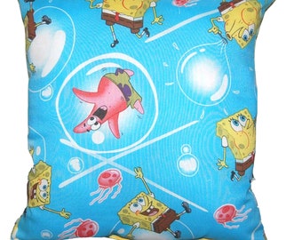 pix Spongebob Patrick Pillow Fight std queen pillow fight on white cover