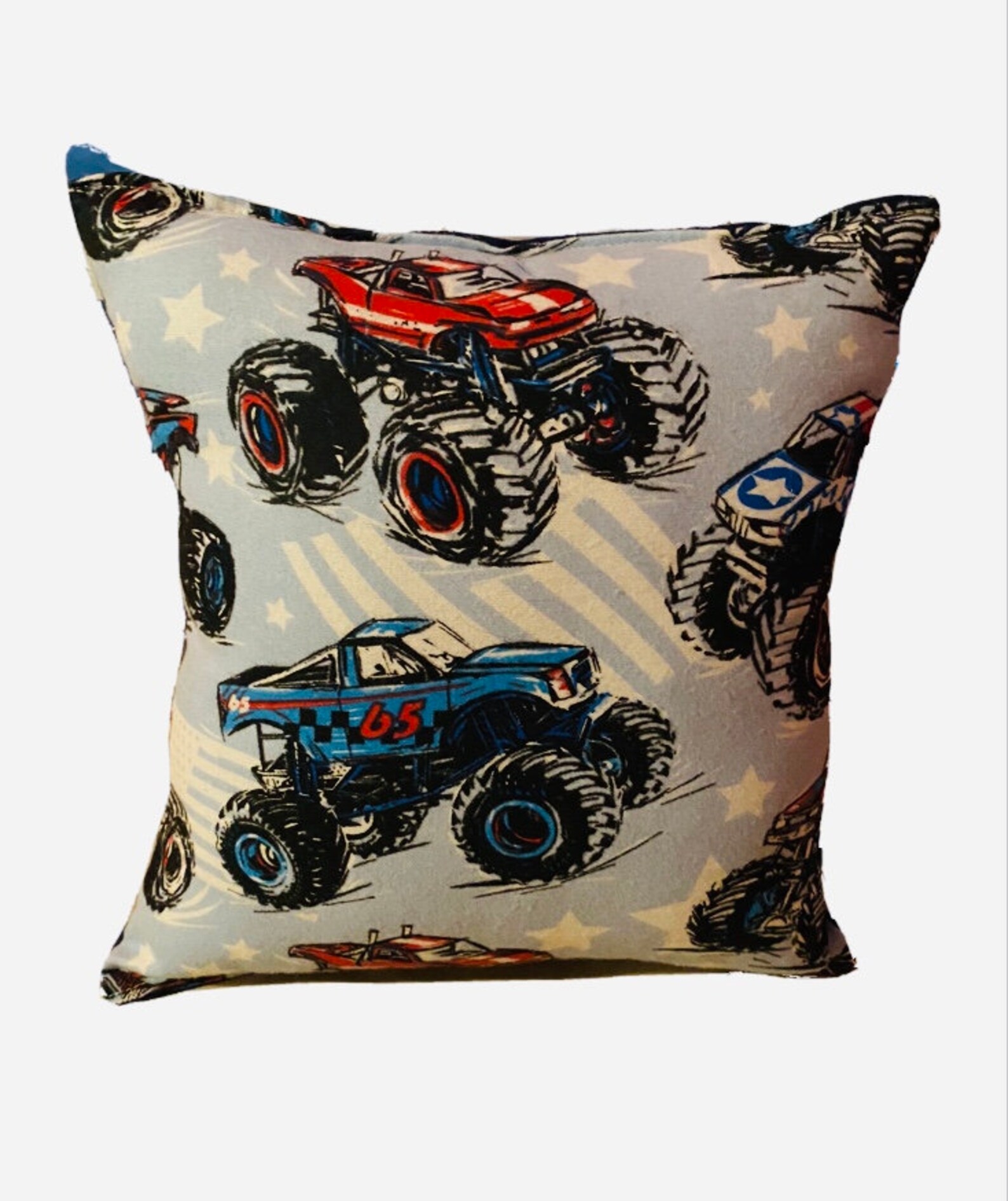 Monster Truck Pillow Blaze Style Pillow Grave Digger Big foot Etsy