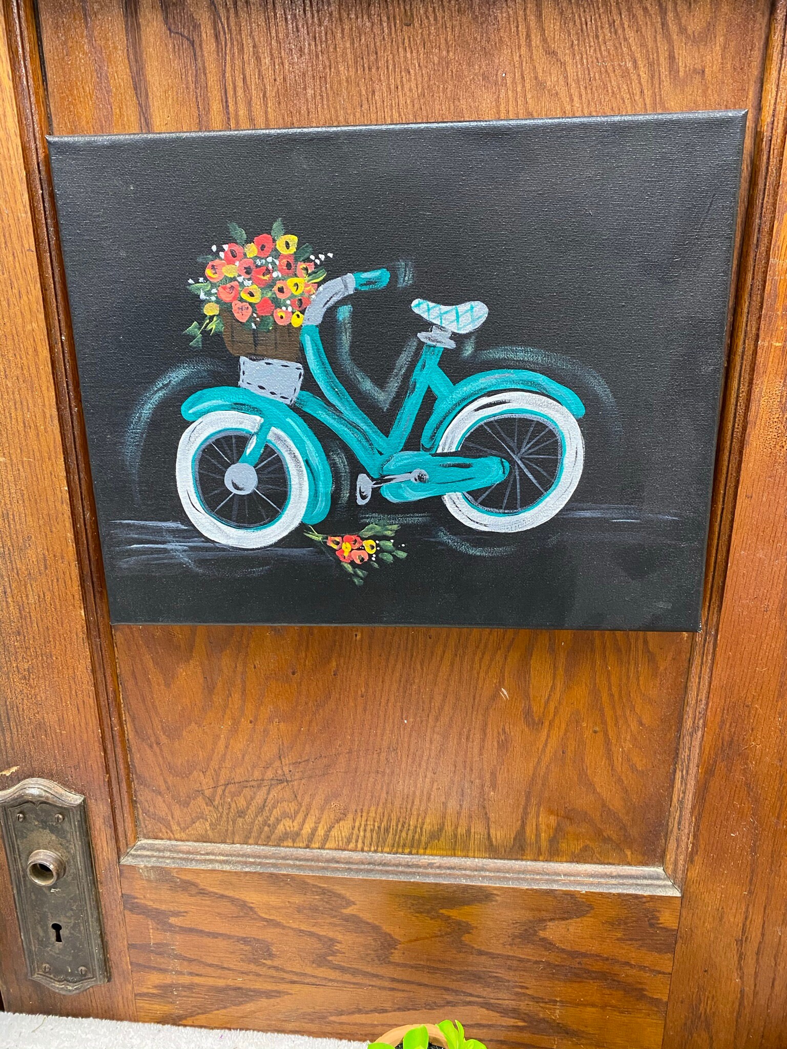 impression sur toile bicyclette