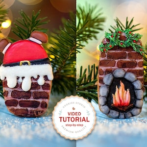 Cookie class 2 in 1 - Fireplace and Santa - Step-by-step video tutorial