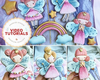 Fairy Girls - cookie decorating class. Step-by-step video tutorial