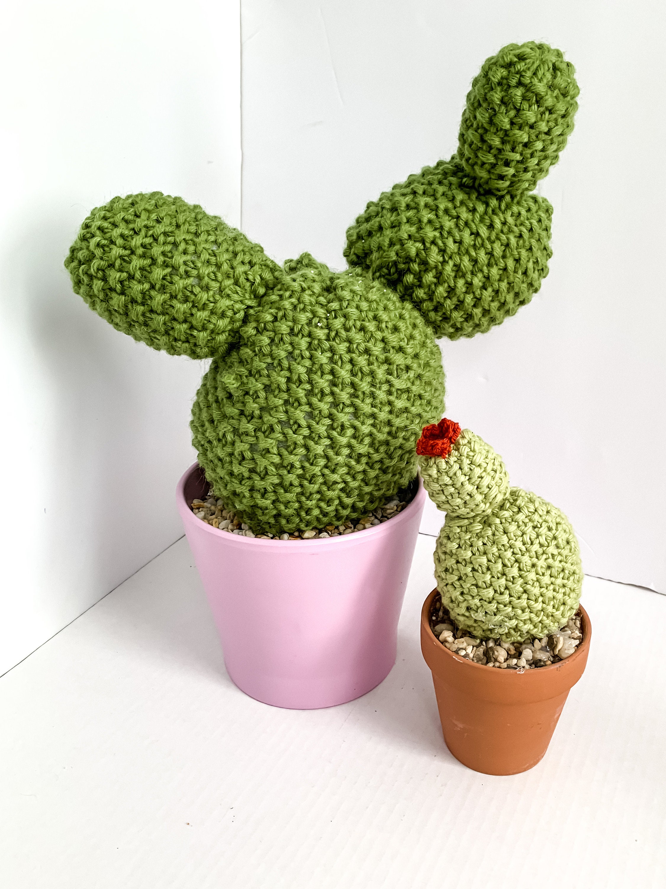 Knit Cactus // Prickly Pear Cactus Knit Cactus Planted in Etsy