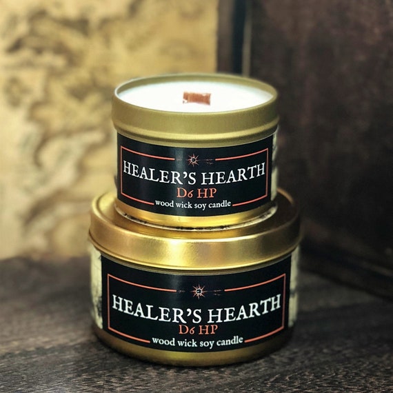 Healer S Hearth Rpg Candle Book Fantasy Rpg Geek Gold Etsy