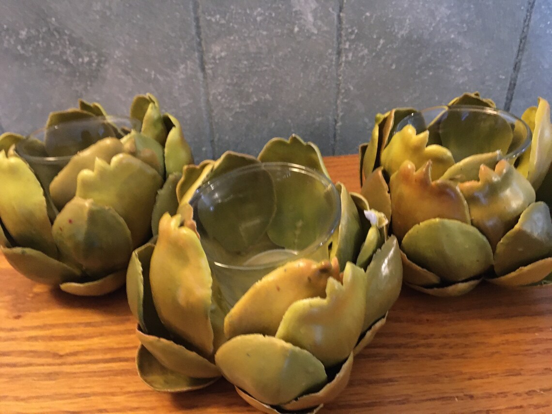 Fake Artichoke Candle Holders Etsy