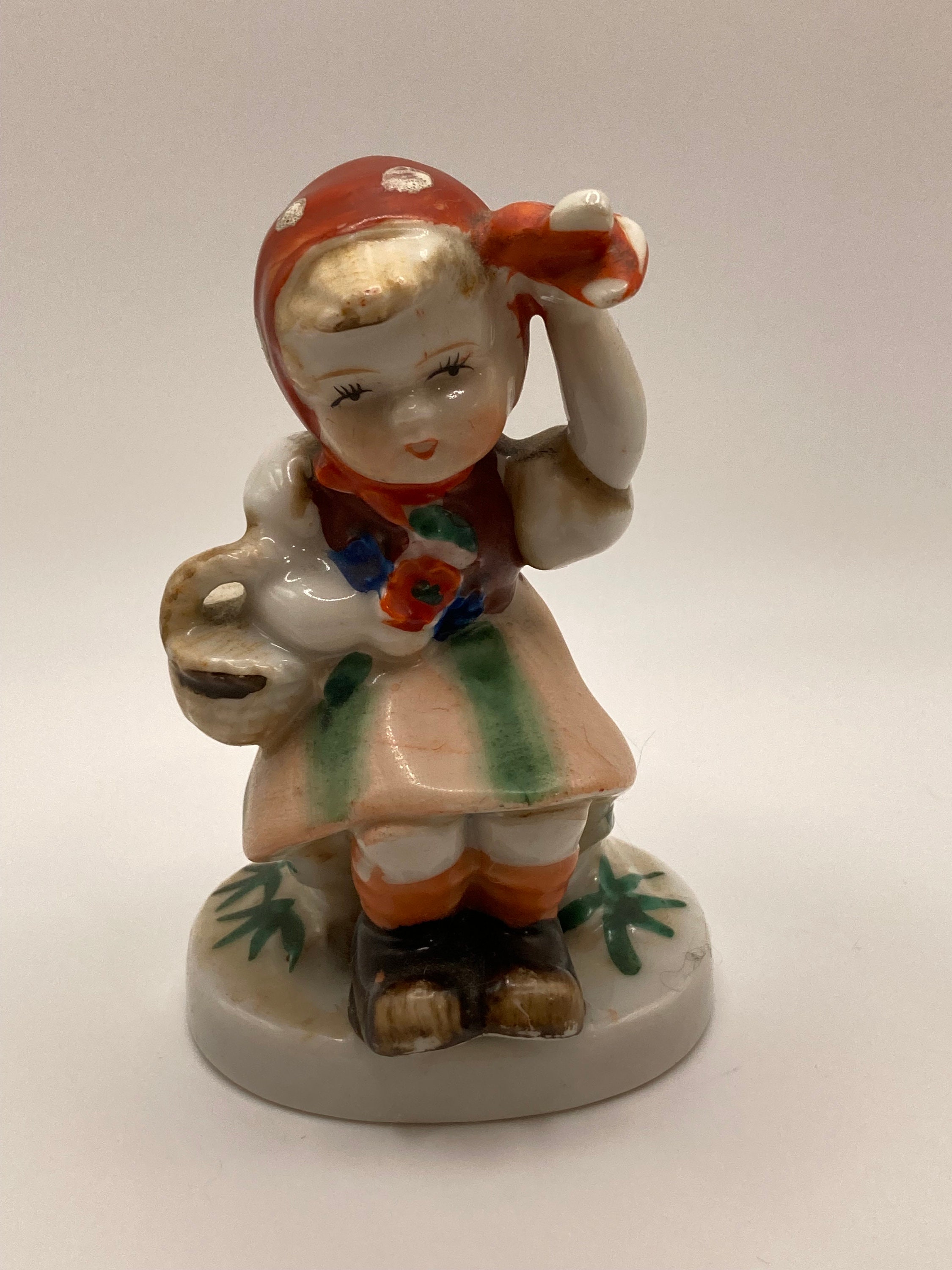 Girl With Basket and Bandana On