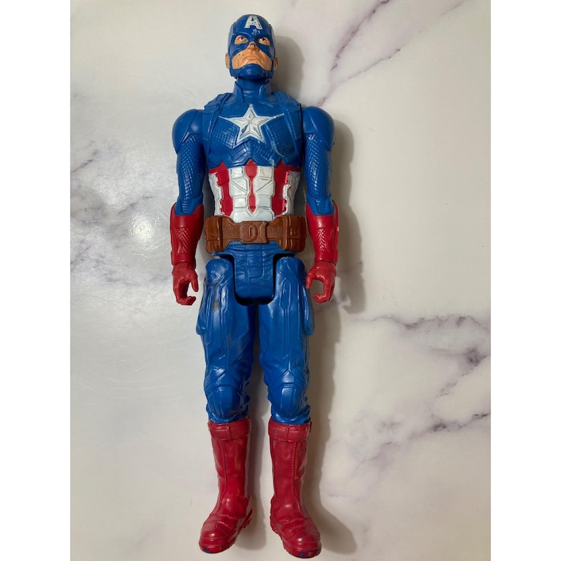 Marvel Avengers Captain America 12 Inch Action Figure Hasbro 2018 C-3632B Blue image 1