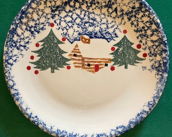 Cabin in the snow plate