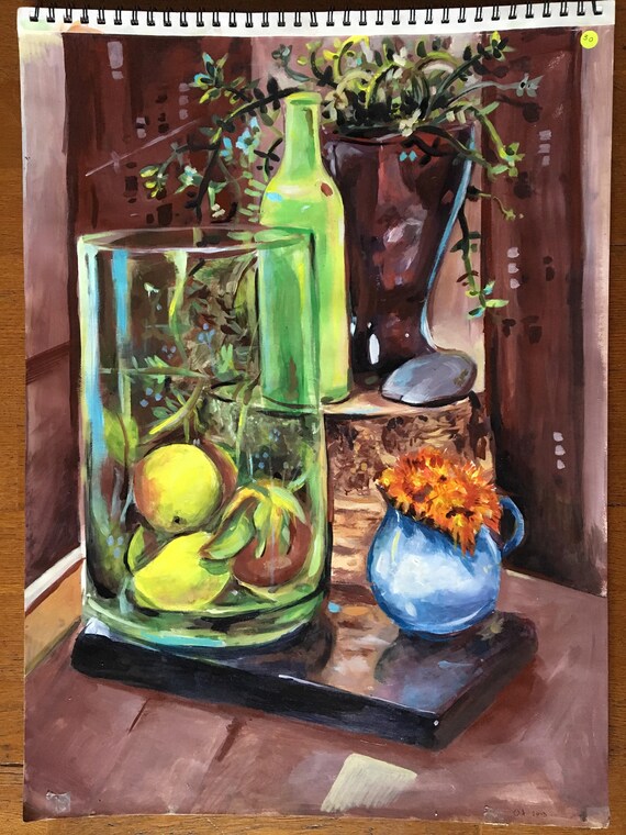 Kitchen Table Still Life Acrylic Painting Etsy
