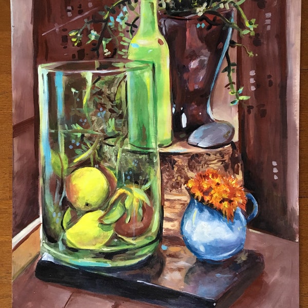 Kitchen Table Still Life - Acrylic Painting