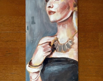 Formal Woman - [DOUBLE SIDED] Original Acrylic Painting