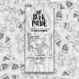 Black Parade Receipt Sticker // EMO // waterproof