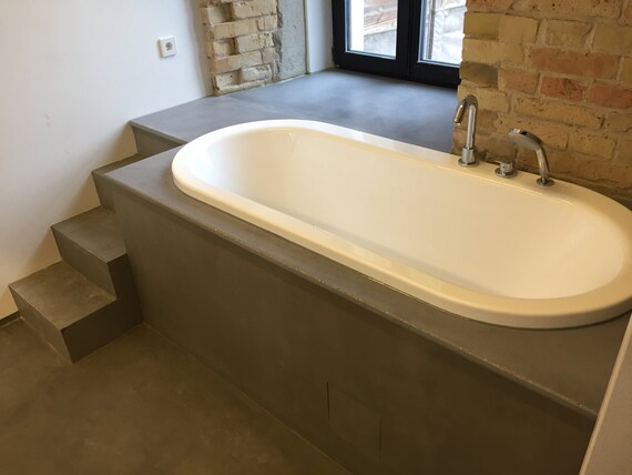 Bathroom Concrete Countertops Handmade Interiordesign Ultra Etsy